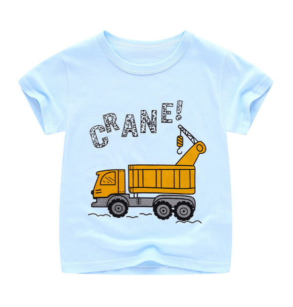 The Excavator Print Boys Short Sleeve T-Shirt