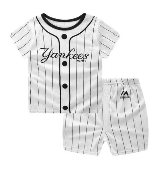 new children's summer short-sleeved cotton suit boy girls small children