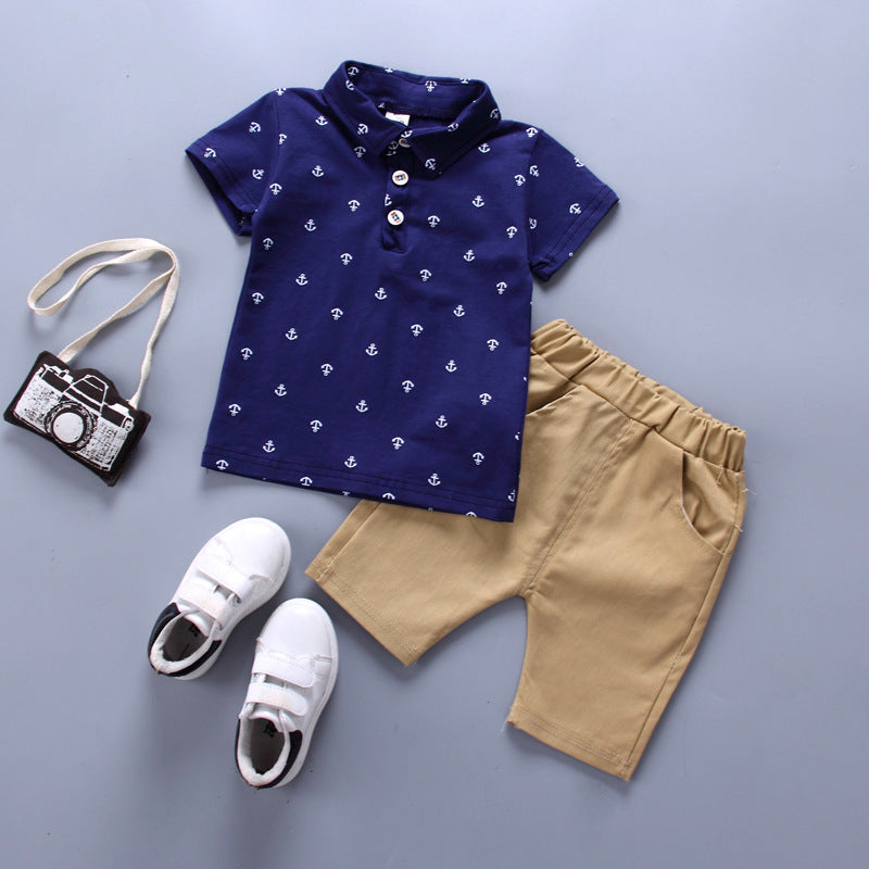 Anchor printed children clothing set