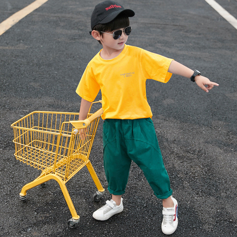 Boys Summer Suits Western-style Handsome Short Sleeves