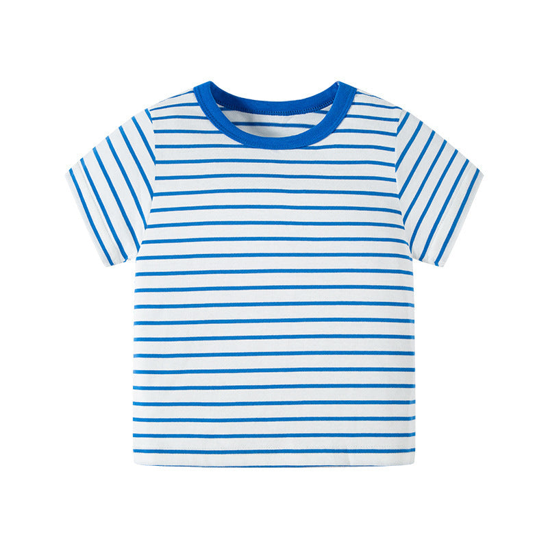 Short-sleeved Striped T-shirt Casual Boy Clothes