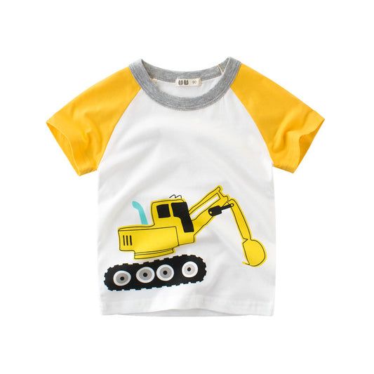 The Excavator Print Boys Short Sleeve T-Shirt