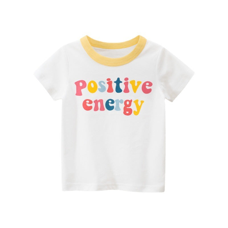 Children'S  Alphabet Pattern T-Shirts