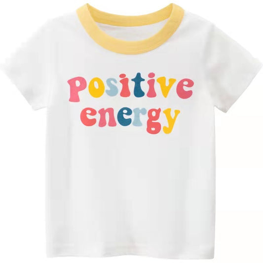 Children'S  Alphabet Pattern T-Shirts