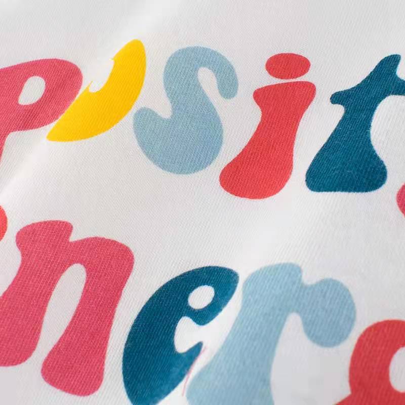 Children'S  Alphabet Pattern T-Shirts